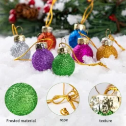 36pcs Mini Glitter Christmas Ball Ornaments -Christmas Decorations Store 71BVtIjvk4L. AC SL1200 600x600 1