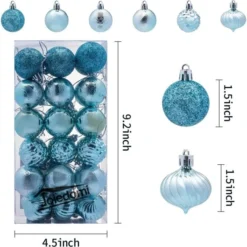 36pcs Baby Blue Christmas Ornaments 1.57in -Christmas Decorations Store 71SwAZZy2sL. AC SL1200 1 600x608 1