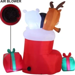 6ft Tall LED Inflatable Christmas Stocking -Christmas Decorations Store 71ZhXOYgHaL. AC SL1500 600x592 1