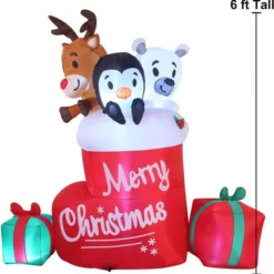 6ft Tall LED Inflatable Christmas Stocking -Christmas Decorations Store 71abfjFYvmL. AC SL1500 600x604 1
