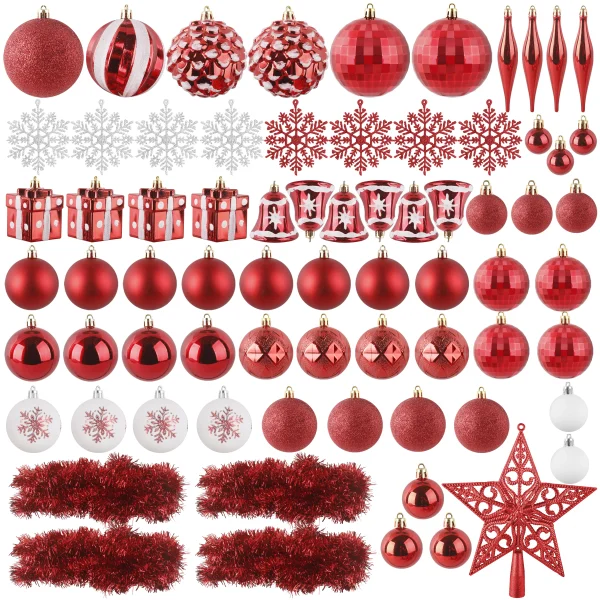 72pcs Red And White Christmas Ornaments 4 72pcs Red And White Christmas Ornaments - Image 2