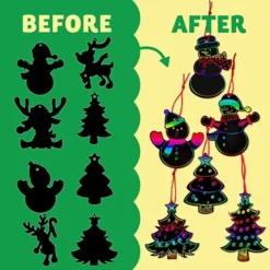 72pcs Rainbow Christmas Scratch Cards Ornament -Christmas Decorations Store 72pcs Rainbow Christmas Scratch Cards Ornament 4 结果 600x600 1