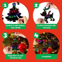 72pcs Rainbow Christmas Scratch Cards Ornament -Christmas Decorations Store 72pcs Rainbow Christmas Scratch Cards Ornament 6 结果 600x600 1