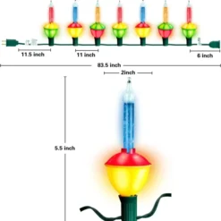 7 LED Multicolor Christmas Bubble String Lights 7ft 11 7 LED Multicolor Christmas Bubble String Lights 7ft -Christmas Decorations Store 7ft Christmas Bubble String Lights 4 result 600x608 1