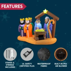 7ft Christmas Inflatable Nativity Scene Decoration 13 7ft Christmas Inflatable Nativity Scene Decoration -Christmas Decorations Store 7ft Christmas Inflatable Nativity Scene Decoration 6 600x600 1
