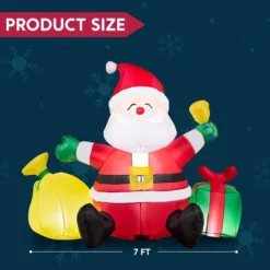 7ft LED Christmas Decoration Inflatable Santa Claus -Christmas Decorations Store 7ft LED Christmas Decoration Inflatable Santa Claus 2 600x600 1