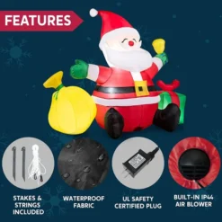 7ft LED Christmas Decoration Inflatable Santa Claus -Christmas Decorations Store 7ft LED Christmas Decoration Inflatable Santa Claus 5 600x600 1