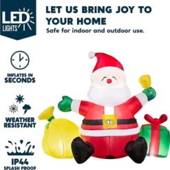 7ft LED Christmas Decoration Inflatable Santa Claus -Christmas Decorations Store 7ft LED Christmas Decoration Inflatable Santa Claus 6 600x599 1