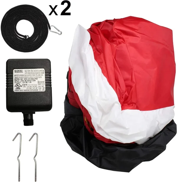 7ft Large Penguins With Santa Inflatable 7 7ft Large Penguins With Santa Inflatable - Image 5