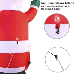 7ft Large Penguins With Santa Inflatable 10 7ft Large Penguins With Santa Inflatable -Christmas Decorations Store 7ft Large Penguins with Santa Inflatable 4 600x624 1