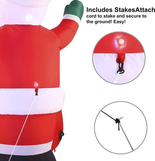 7ft Large Penguins With Santa Inflatable 5 7ft Large Penguins With Santa Inflatable - Image 3