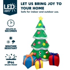 7ft Tall LED Inflatable Christmas Tree With 3 Wrapped Gifts 10 7ft Tall LED Inflatable Christmas Tree With 3 Wrapped Gifts -Christmas Decorations Store 7ft Tall LED inflatable Christmas Tree with 3 Wrapped Gifts 2 2 600x600 1