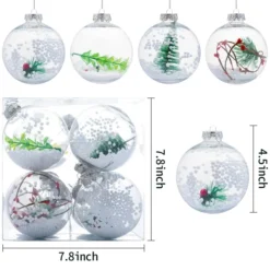 8pcs Snow Filling Clear Plastic Christmas Ornaments -Christmas Decorations Store 8 Pcs Snow Filling Ornaments 4 result 600x600 1