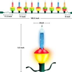 9 LED Multicolor Christmas Bubble String Lights 8.8ft -Christmas Decorations Store 8.8ft 9 Count Multicolor Christmas Bubble String Lights 4 result 600x577 1