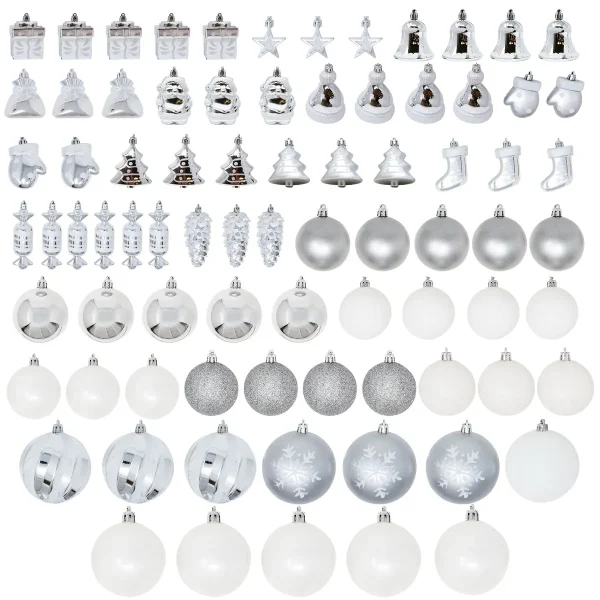 81pcs White And Silver Christmas Ornaments 4 81pcs White And Silver Christmas Ornaments - Image 2