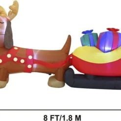 8ft Long Puppy Christmas Inflatable -Christmas Decorations Store 810BvlLBC2L. AC SL1500 1 600x410 1