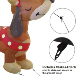 8ft Long Puppy Christmas Inflatable -Christmas Decorations Store 813jL0uXawL. AC SL1500 1 600x621 1