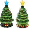 2pcs Pre Lit Ceramic Tabletop Christmas Tree 7in -Christmas Decorations Store 817q9BX6wqL. AC SL1500 1 600x558 1