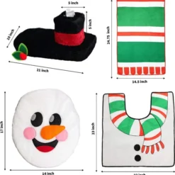 10pcs Santa And Snowman Themes Bathroom Decoration -Christmas Decorations Store 81ECm3rB2lL. AC SL1500 11 600x609 1