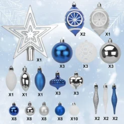 70Pcs Blue, Silver&White Christmas Ornaments With Heart 11 70Pcs Blue, Silver&White Christmas Ornaments With Heart -Christmas Decorations Store 81I7GxtBtwL. AC SL1500 cfe4d64d cb46 4fe6 8887 37108375eff2 600x600 1