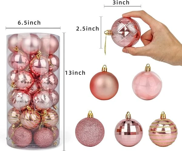 34pcs Baby Blue Christmas Ball Ornaments 2.36in 5 34pcs Baby Blue Christmas Ball Ornaments 2.36in - Image 3