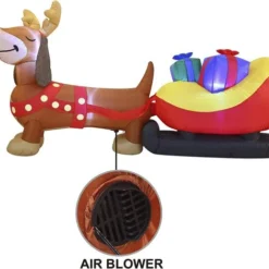 8ft Long Puppy Christmas Inflatable -Christmas Decorations Store 81f1845SUmL. AC SL1500 1 600x518 1