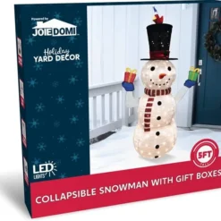 Collapsible LED Light Up Snowman Decoration 5ft -Christmas Decorations Store 81kCyp8yxSL. AC SL1500 600x546 1