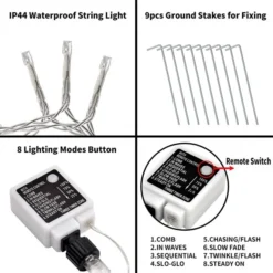 335 LED Warm White Star String Lights 16.4ft -Christmas Decorations Store 81wpMNxYmmL. AC SL1500 1 600x600 1