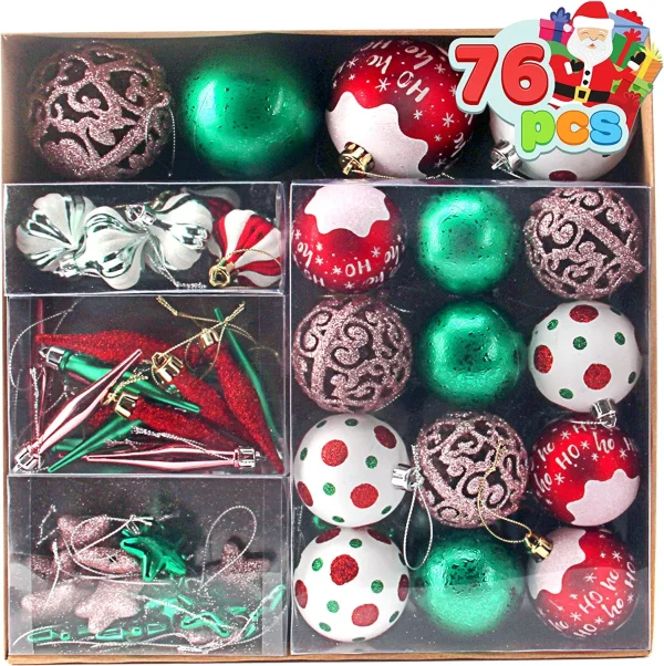 76pcs Red And Green Christmas Ornaments 4 76pcs Red And Green Christmas Ornaments - Image 2