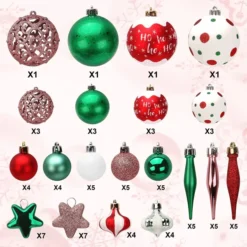 76pcs Red And Green Christmas Ornaments 10 76pcs Red And Green Christmas Ornaments -Christmas Decorations Store 82Pcs Red amp Green Christmas Ornaments Assorted Style 3 result 600x600 1