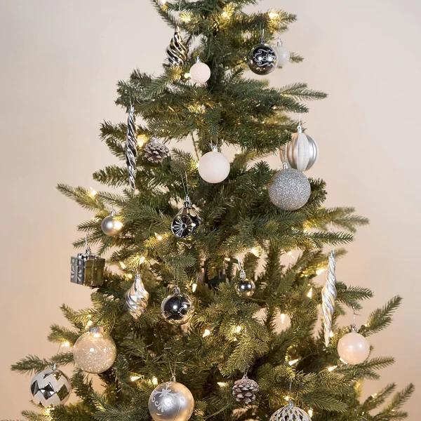 87pcs Christmas White And Silver Ornaments 8 87pcs Christmas White And Silver Ornaments - Image 6
