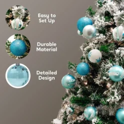 88pcs Gold & Silver Shatterproof Christmas Ornaments 11 88pcs Gold & Silver Shatterproof Christmas Ornaments -Christmas Decorations Store 88pcs Gold amp Silver Shatterproof Christmas Ornaments 5 600x600 1