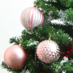 8Pcs Rose Gold Christmas Ornaments 3.94in -Christmas Decorations Store 8Pcs Rose Gold Christmas Ornaments 3 2 600x600 1