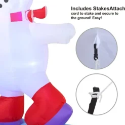 8ft Inflatable LED High Five Snowman Ice Skating 12 8ft Inflatable LED High Five Snowman Ice Skating -Christmas Decorations Store 8ft Inflatable LED High Five Snowman Ice Skating 2 600x609 1