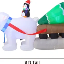 8ft Long LED Polar Bear Inflatable Decoration 10 8ft Long LED Polar Bear Inflatable Decoration -Christmas Decorations Store 8ft Long LED Polar Bear Inflatable Decoration 3 result 600x417 1