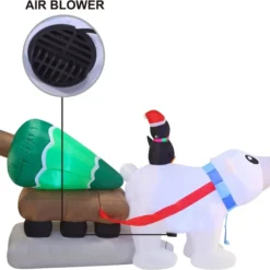 8ft Long LED Polar Bear Inflatable Decoration 11 8ft Long LED Polar Bear Inflatable Decoration -Christmas Decorations Store 8ft Long LED Polar Bear Inflatable Decoration 4 result 600x546 1