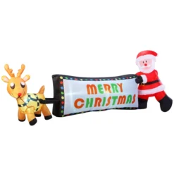 8ft LED Inflatable Reindeer Pulling Banner With Santa 10 8ft LED Inflatable Reindeer Pulling Banner With Santa -Christmas Decorations Store 8ft Reindeer Pulling Banner With Santa Banner Christmas Inflatable 3 result 600x600 1