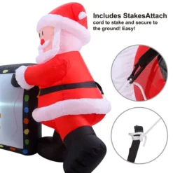 8ft LED Inflatable Reindeer Pulling Banner With Santa 11 8ft LED Inflatable Reindeer Pulling Banner With Santa -Christmas Decorations Store 8ft Reindeer Pulling Banner With Santa Banner Christmas Inflatable 4 result 600x600 1