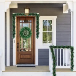 100 Lights Snow Flocked Chrismas Garland 9ft -Christmas Decorations Store 9 Ft Snow Flocked Christmas Garland with Lights 4 result 600x600 1