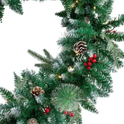 100 Lights Snow Flocked Chrismas Garland 9ft -Christmas Decorations Store 9 Ft Snow Flocked Christmas Garland with Lights 5 result 600x600 1