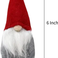9pcs Red And Gray Plush Christmas Gnomes Ornaments -Christmas Decorations Store 9 PCS Red Gray Gnome 4 result 600x943 1