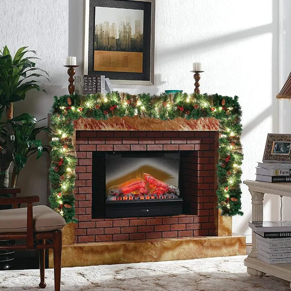 50 Lights Christmas Garland Prelit 9ft 3 50 Lights Christmas Garland Prelit 9ft