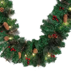 50 Lights Christmas Garland Prelit 9ft 10 50 Lights Christmas Garland Prelit 9ft -Christmas Decorations Store 9 ft Artificial Garland with 50 Lights amp Decorations 3 result 600x428 1