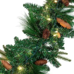 50 Lights Carolina Pine Artificial Garland 9ft -Christmas Decorations Store 9 ft Carolina Pine Artificial Garland with 50 Lights amp Decorations 4 result 600x457 1