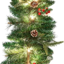 9ft Snow Flocked Prelit Christmas Garland With 50 Lights 11 9ft Snow Flocked Prelit Christmas Garland With 50 Lights -Christmas Decorations Store 9 ft Snow Flocked Artificial Garland with 50 Lights amp Decorations 4 result 600x649 1