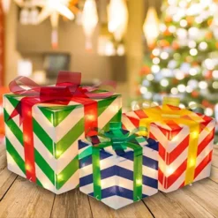 3pcs Christmas Light Up Gift Boxes -Christmas Decorations Store 91CHzzScXpL. AC SX679 结果 600x600 1