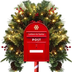 Pre Lit Christmas Mailbox Swag 36in -Christmas Decorations Store 91EDlWgoGFL. AC SL1500 600x600 1