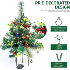 2pcs Christmas Tree Pathway Lights Set 24.5in 12 2pcs Christmas Tree Pathway Lights Set 24.5in -Christmas Decorations Store 91Et8KVE03L. AC SL1500 1 600x600 1