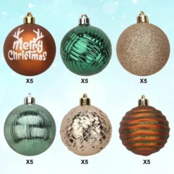 30pcs Green And Gold Christmas Ornaments 2.36in -Christmas Decorations Store 91g hM ZeWL. AC SL1500 600x600 1