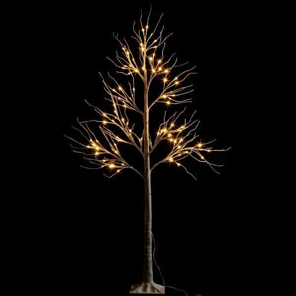 96 LED White Birch Tree Decoration With Lights 6ft 4 96 LED White Birch Tree Decoration With Lights 6ft - Image 2